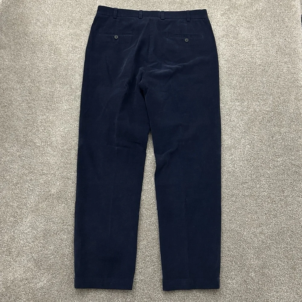 Brooks Brothers Flat Front‎ Clark Corduroy Pants Men's Size 36x32 Blue